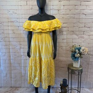 Yellow Off-Shoulder Dress